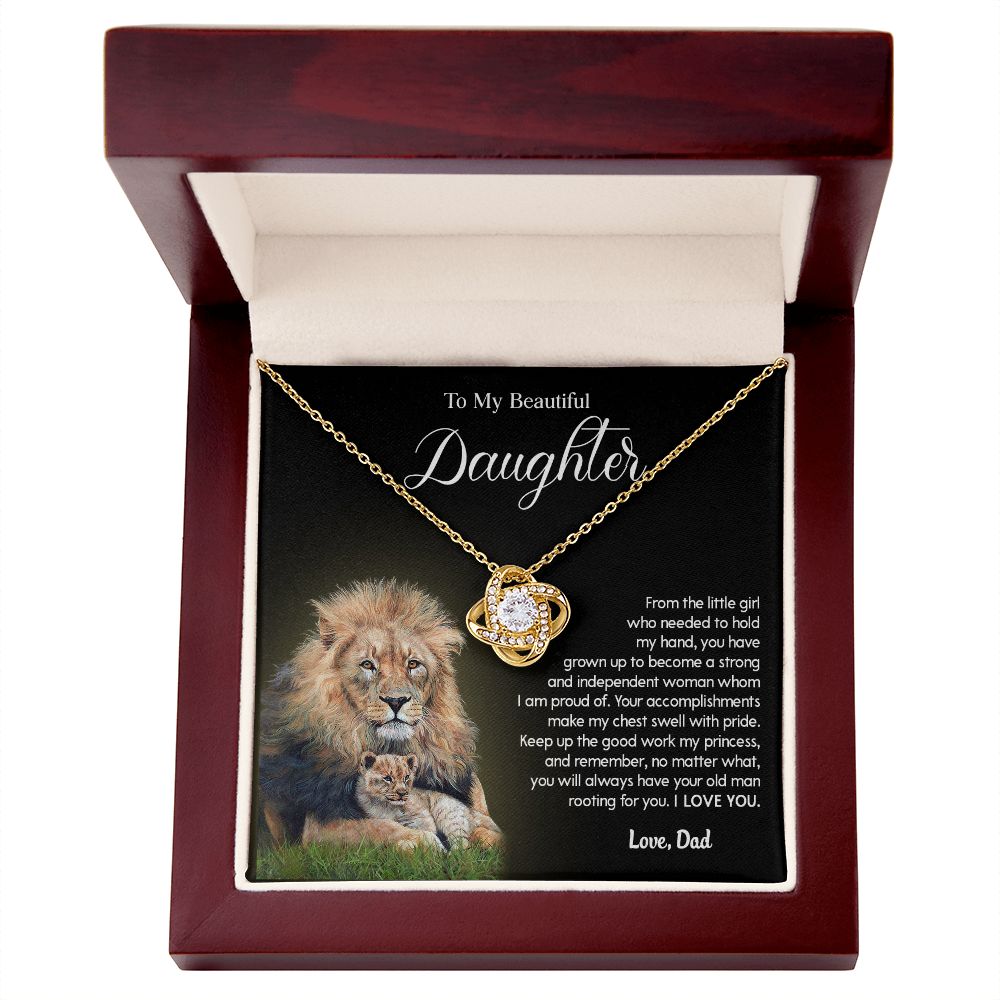 619A To My Daughter Necklace From Dad, Father Daughter Gift,Christmas Birthday Gift
