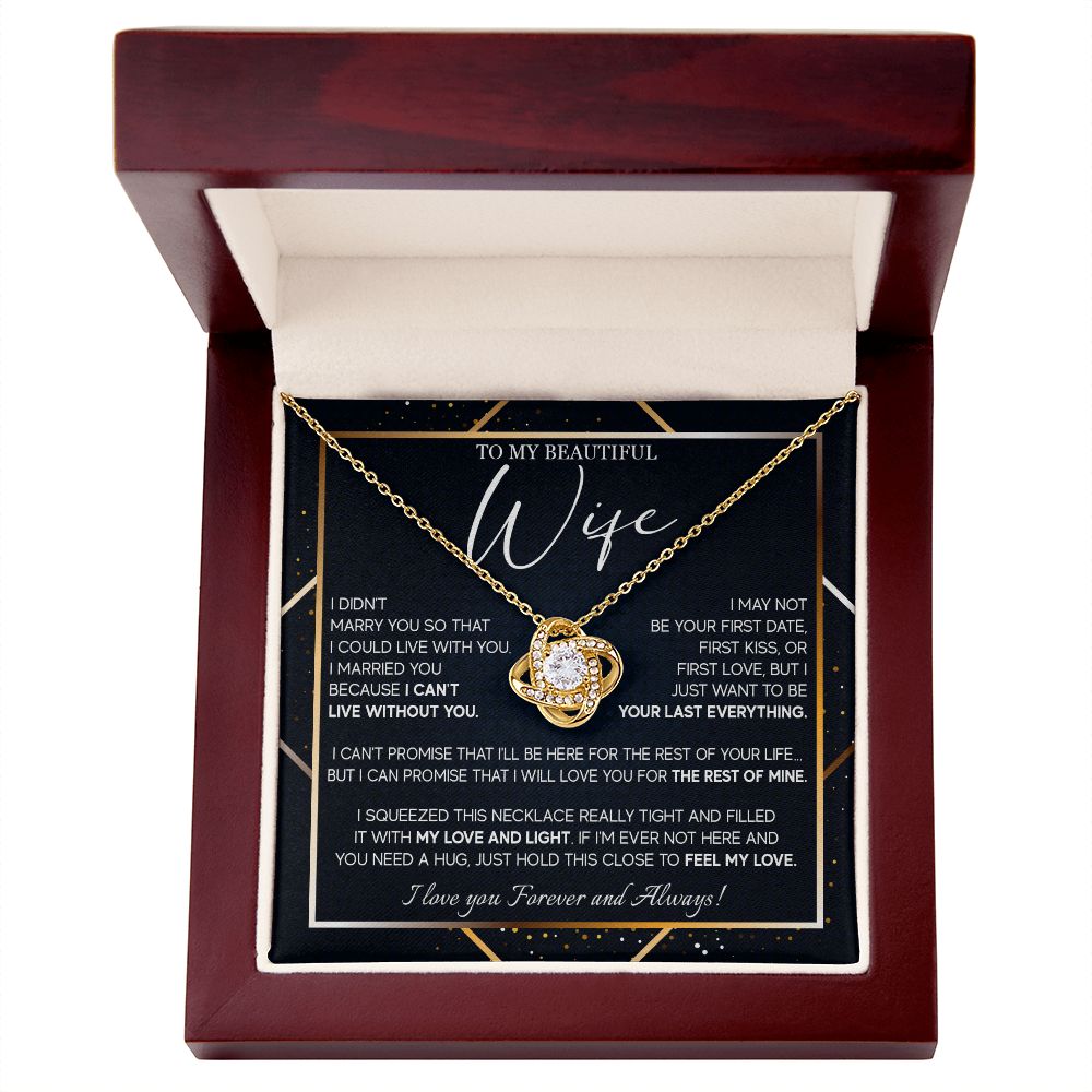 491A To My Beautiful Wife Necklace From Husband, Jewelry For Women, Birthday Gifts