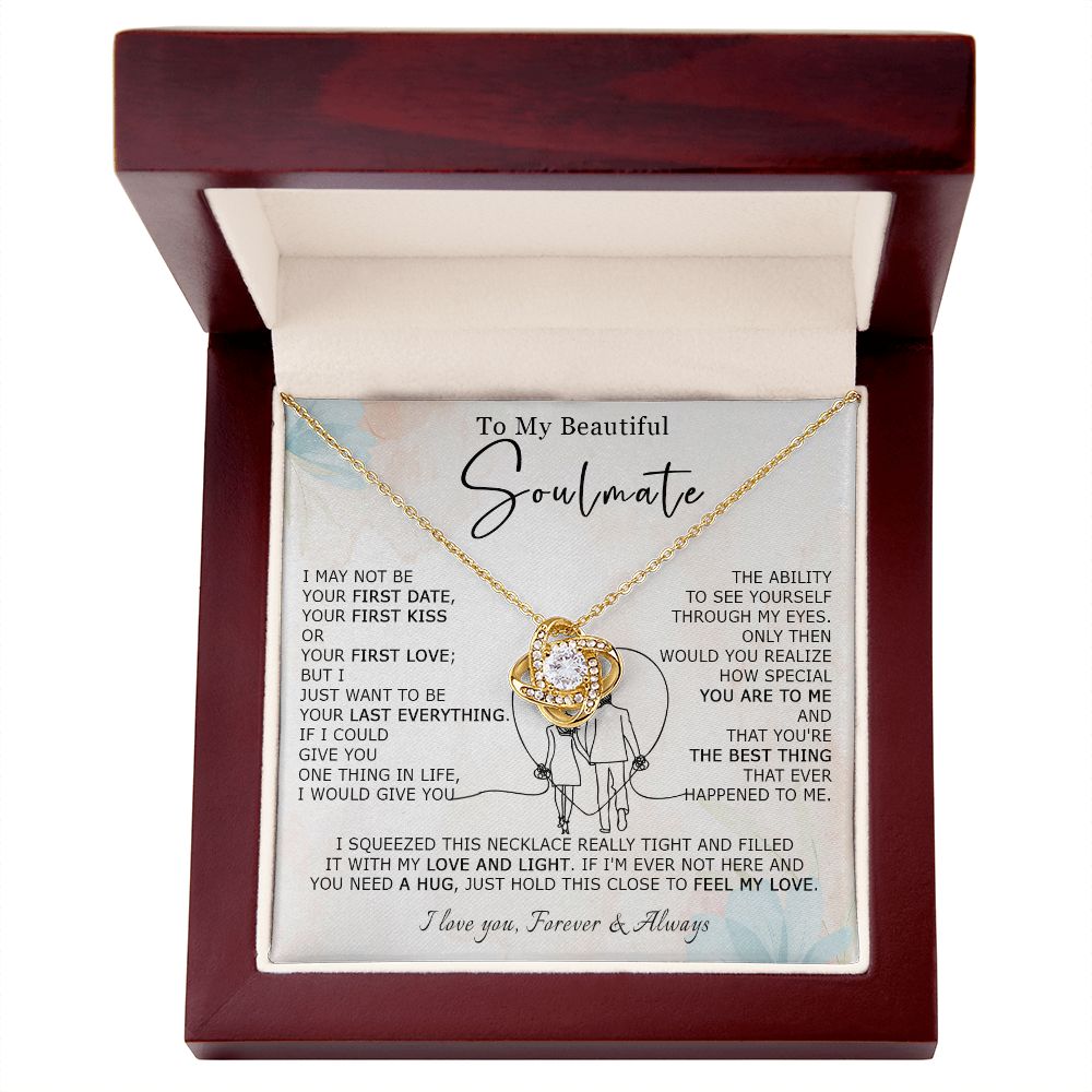 584A To My Soulmate Necklace, Wife Necklace, Girlfriend Necklace, Love Necklace Gifts