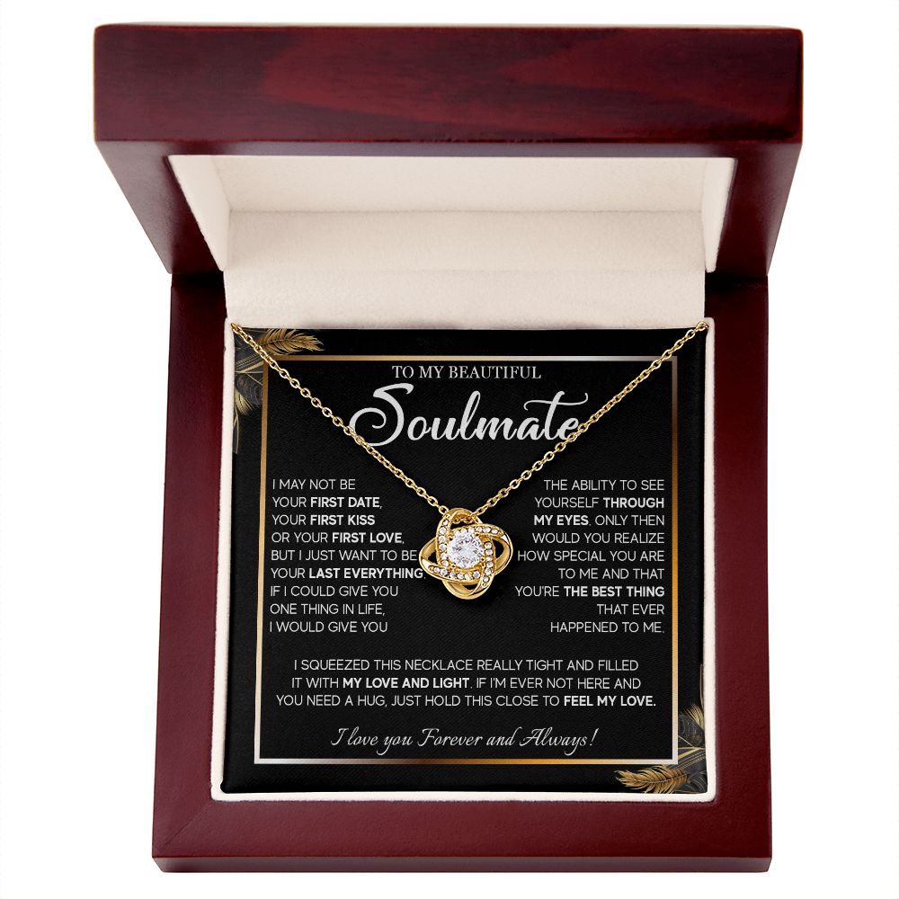 495A To My Soulmate Necklace, Necklace For Girlfriend, Wife, Soulmate Birthday Gifts