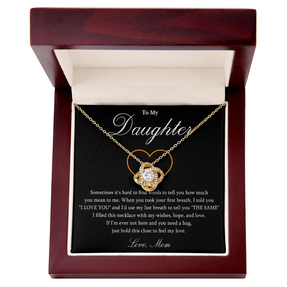 570A To My Daughter Necklace, Gift For Daughter From Mom, Daughter Mother Necklace