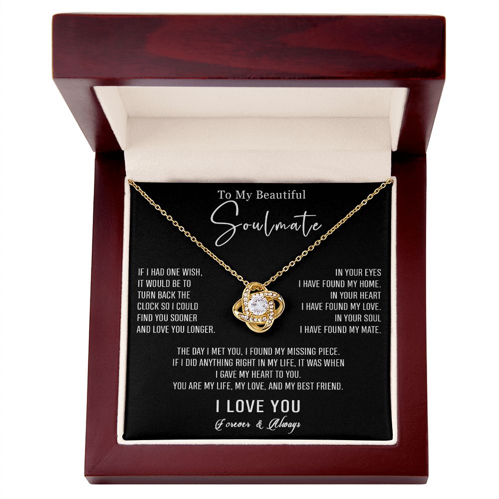 561A To my Soulmate Necklace, Wife Birthday Gifts, Love Gifts for Wife Girlfriend