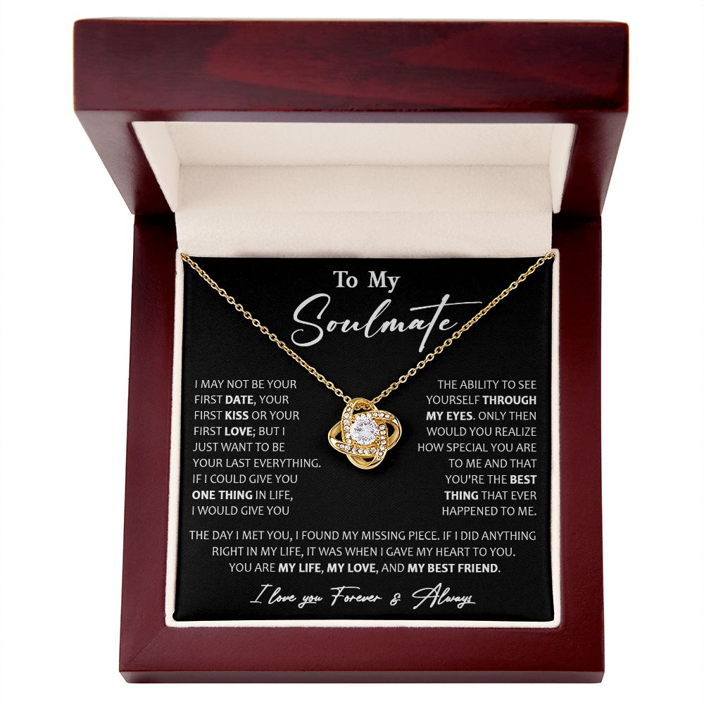 460A To My Soulmate Necklace, Christmas, Valentine Gift For Her, Gift For Soulmate