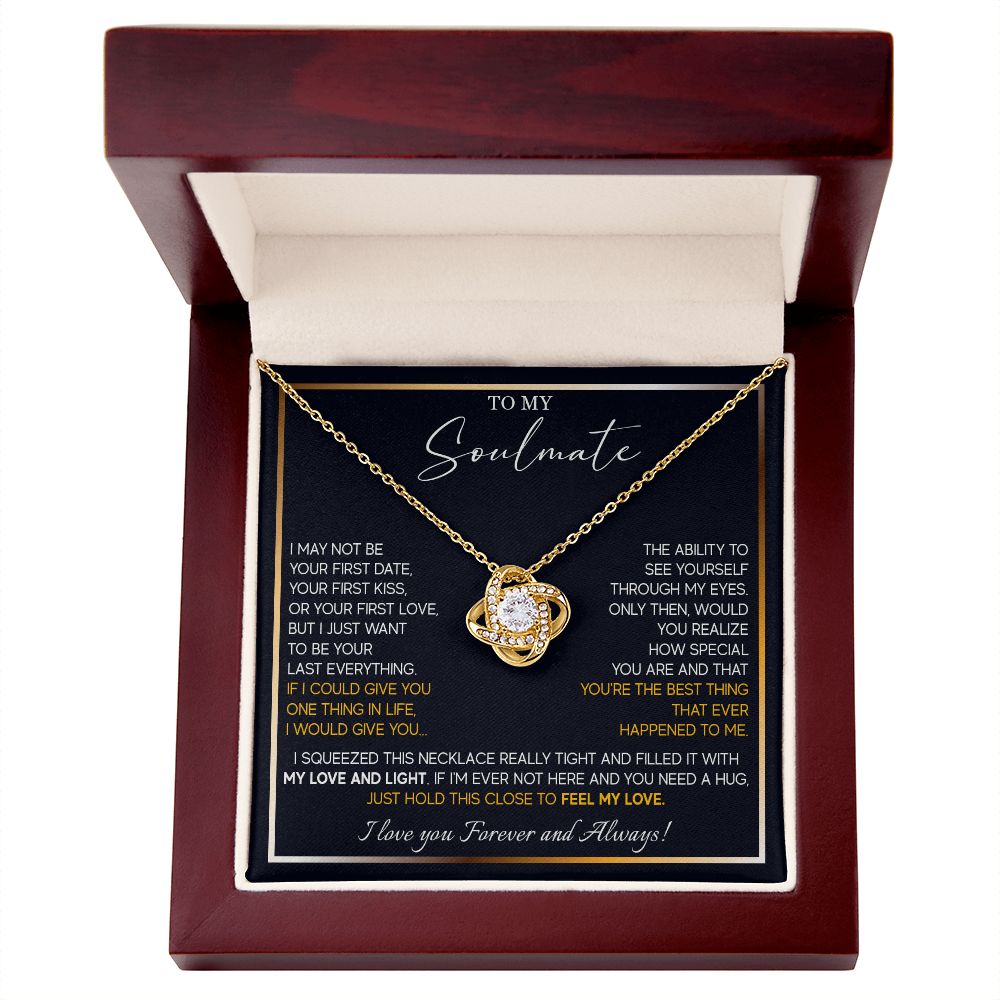 560A To My Soulmate Necklace, Couples in Love Gifts, Jewelry Romantic Gifts For Wife