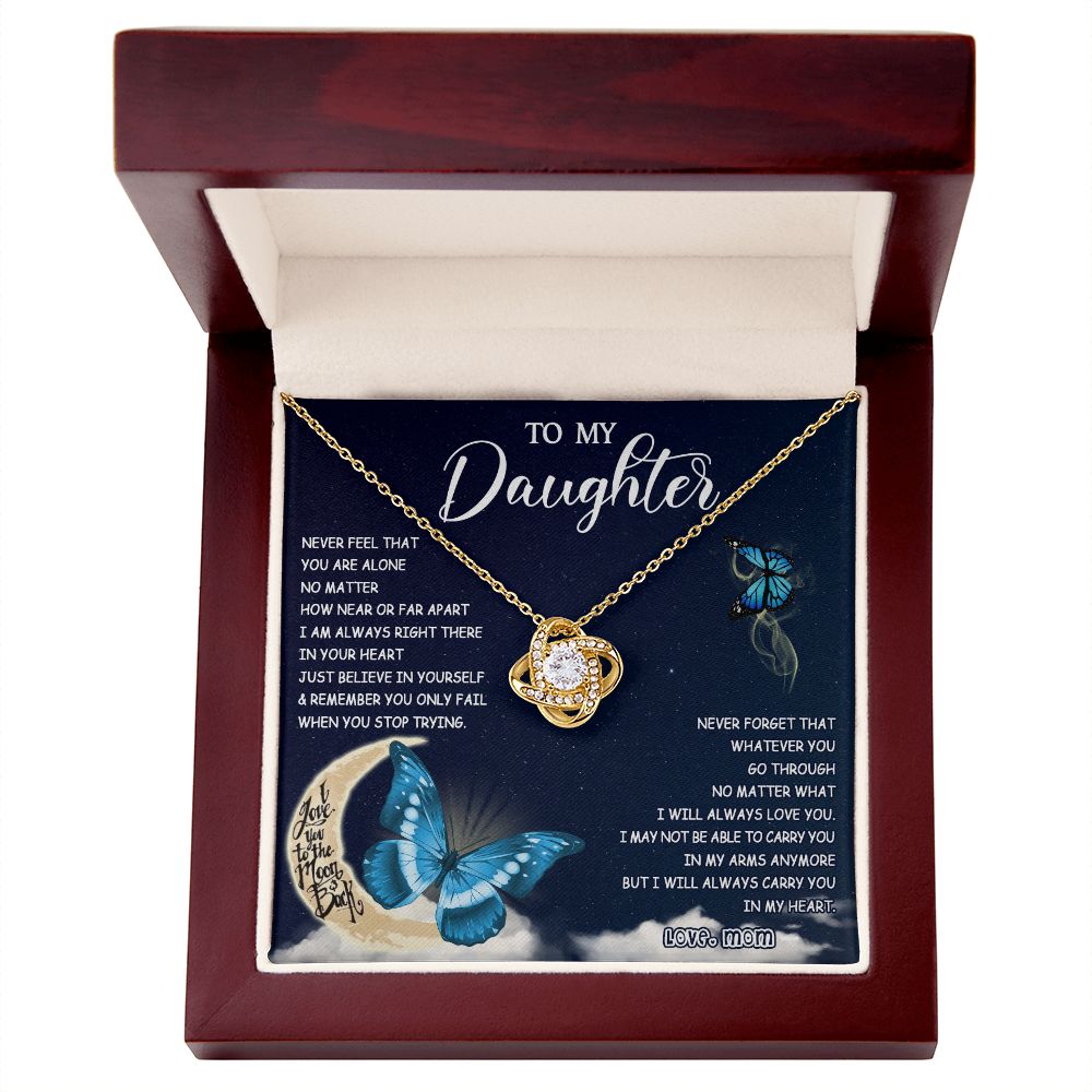 476A To My Daughter Necklace Mother to Daughter Birthday Graduation Gift from Mom