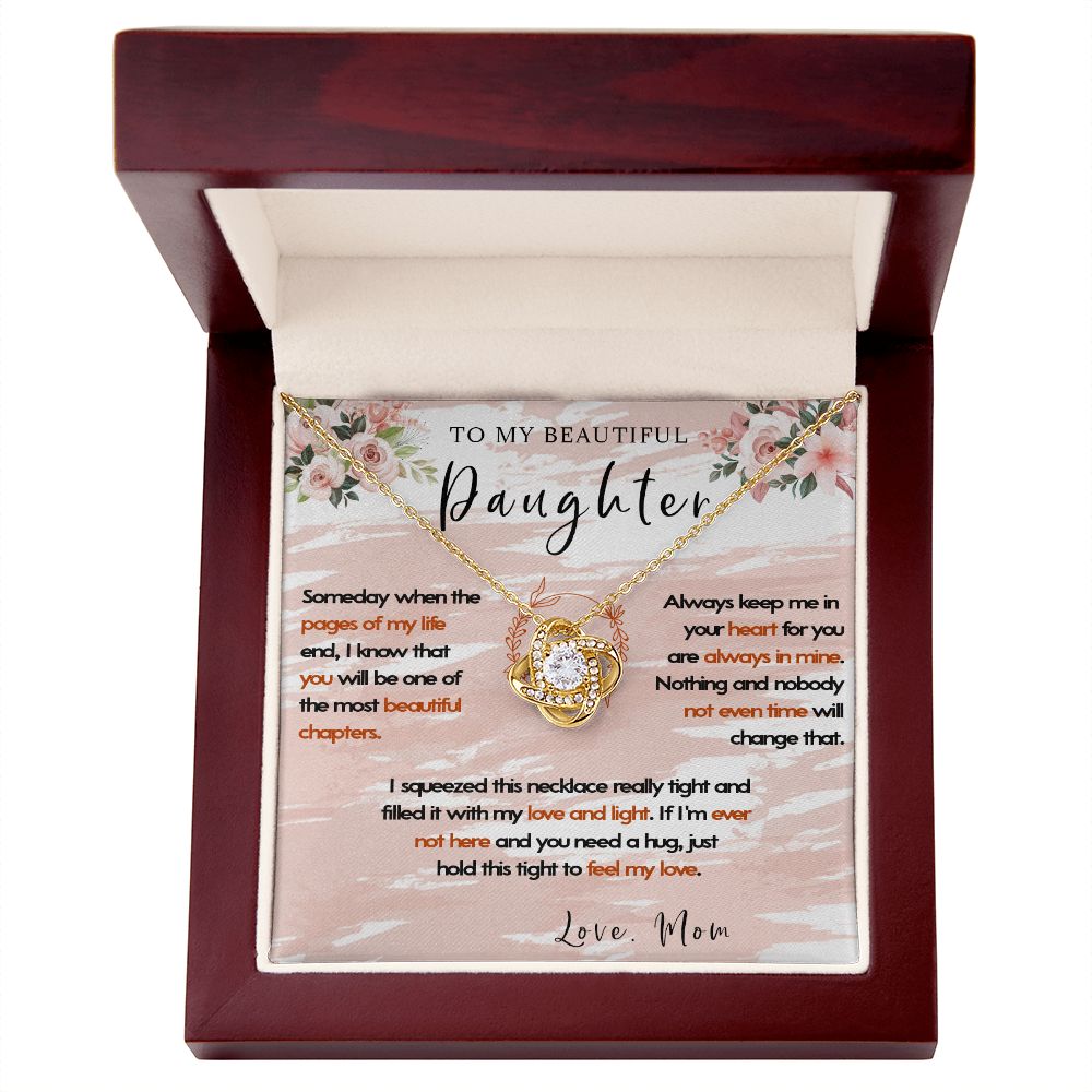 108A To My Beautiful Daughter Necklace, Gift For Daughter,Christmas Gift To Daughter