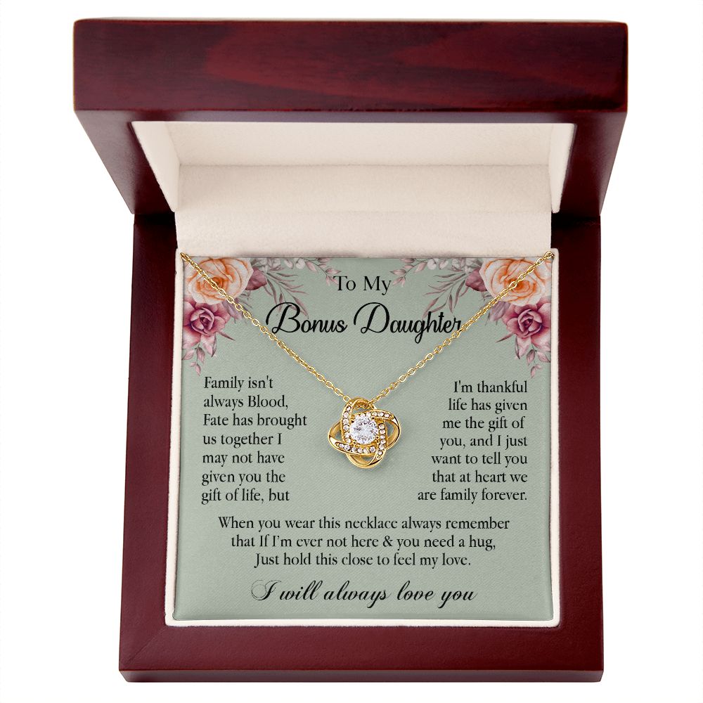 632A To My Bonus Daughter Necklace, Gift Birthday, Gift Ideas, Daughter Necklace