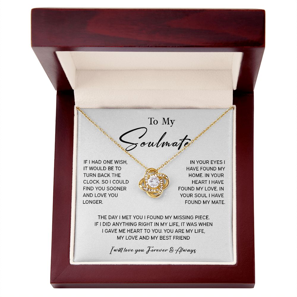 445A To My Soulmate Necklace, Valentine Gifts For Her, Gift For Girlfriend Wife