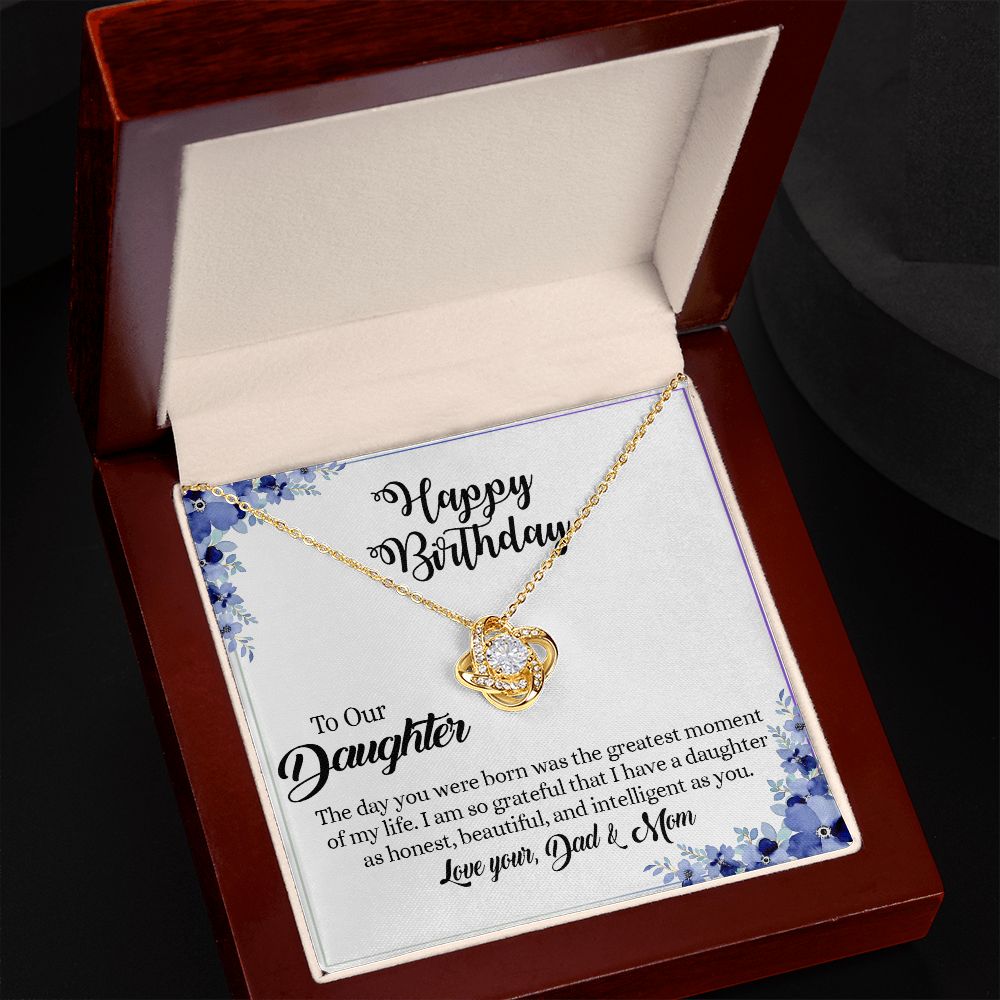 394A To My Daughter Necklace, Xmas Birthday Gift For Daughter From Dad & Mom