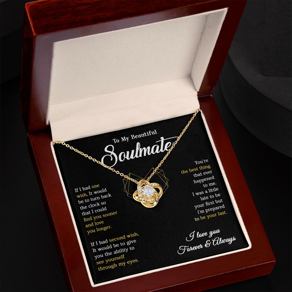617A To My Soulmate Necklace, Gift For Wife Girlfriend From Husband, Valentines Gift