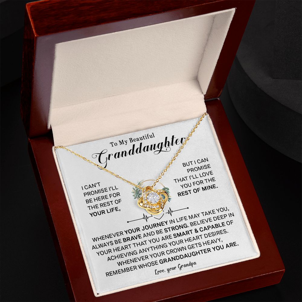 541A To My Granddaughter Necklace, Xmas Birthday Gift For Granddaughter from Grandpa