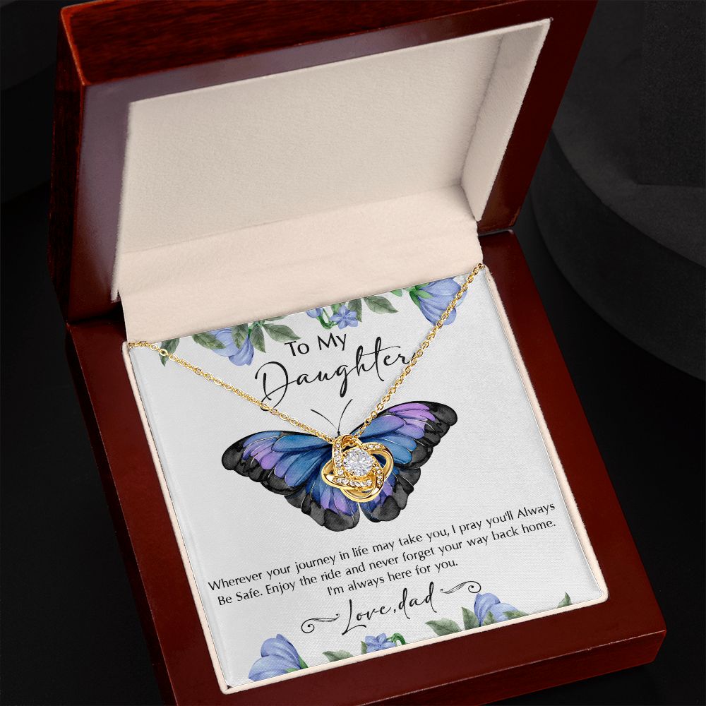99A To My Daughter Necklace, Gift For Daughter From Dad, Necklace Gift Birthday
