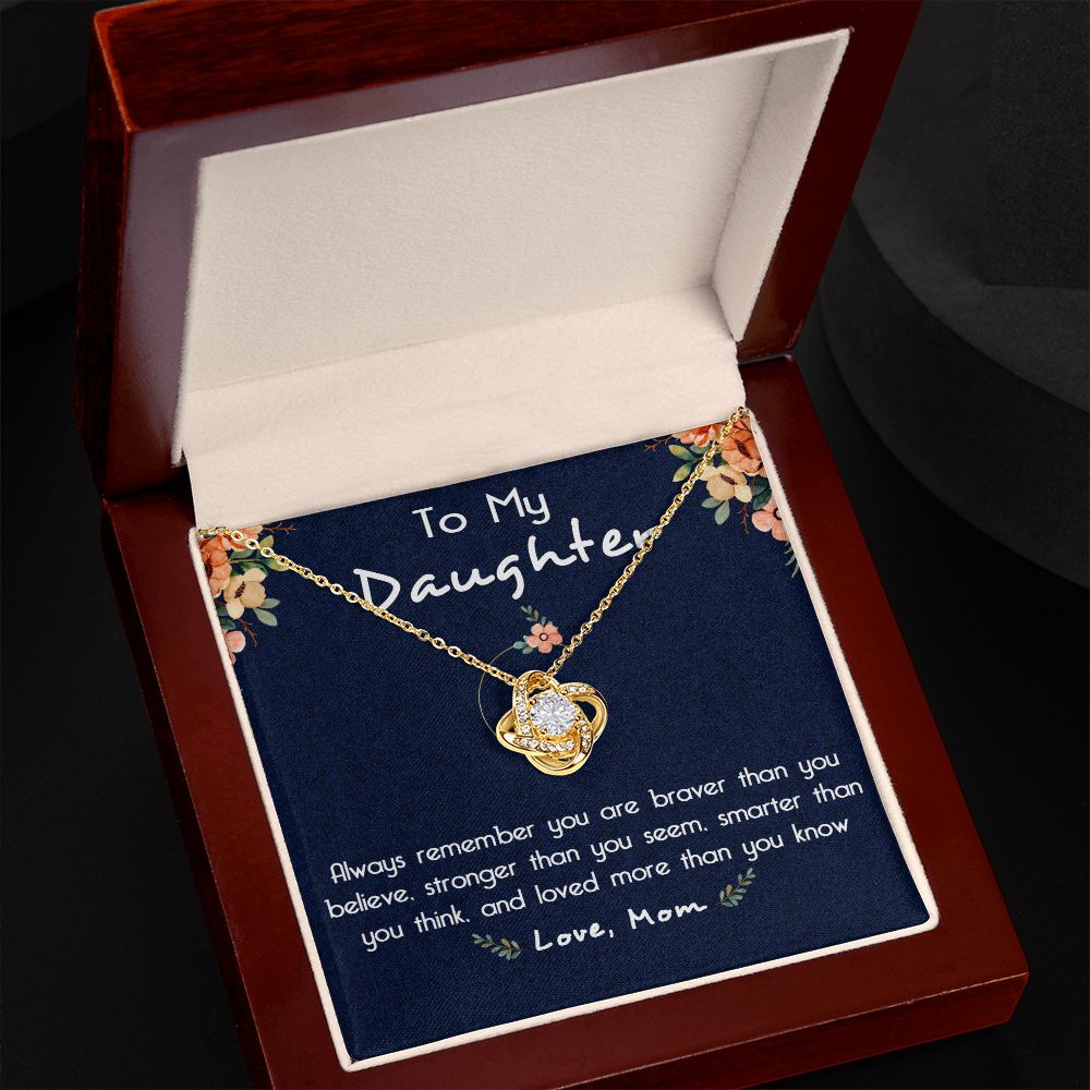 116A To My Daughter Necklace, Gift For Daughter From Mom, Birthday Gifts, Xmas Gift