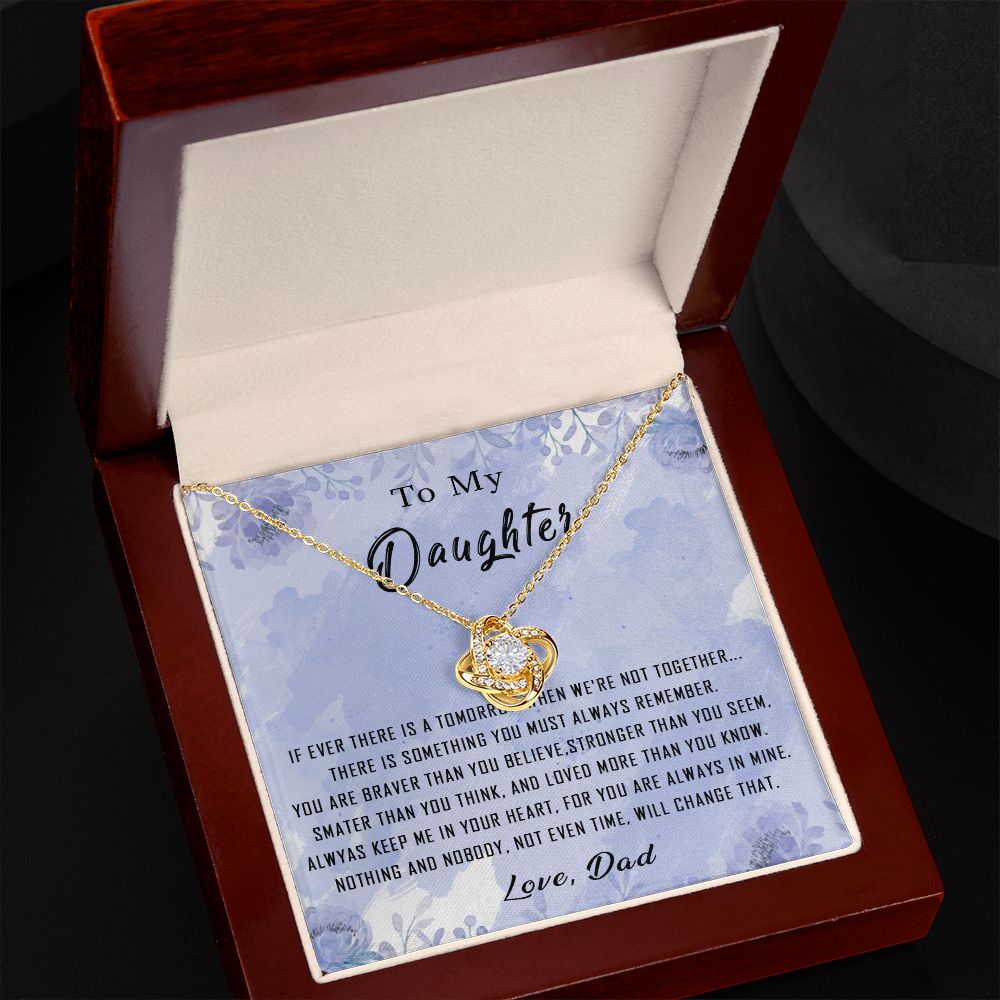 100A To My Daughter Necklace From Dad Father You're Braver Stronger Smarter Daughter