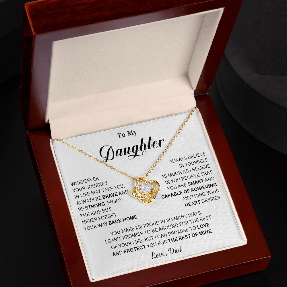 594A To My Daughter Necklace, Gift For Daughter From Dad, Daughter Father Necklace