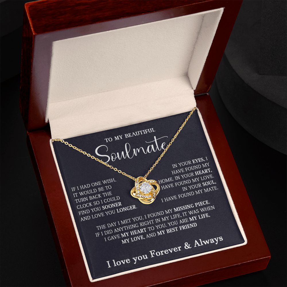467A To My Soulmate Necklace, Holiday Gift For Wife Girlfriend From Husband,Xmas Gift