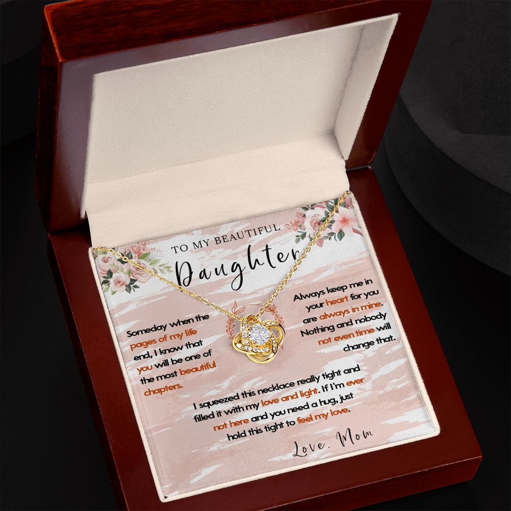 108A To My Beautiful Daughter Necklace, Gift For Daughter,Christmas Gift To Daughter