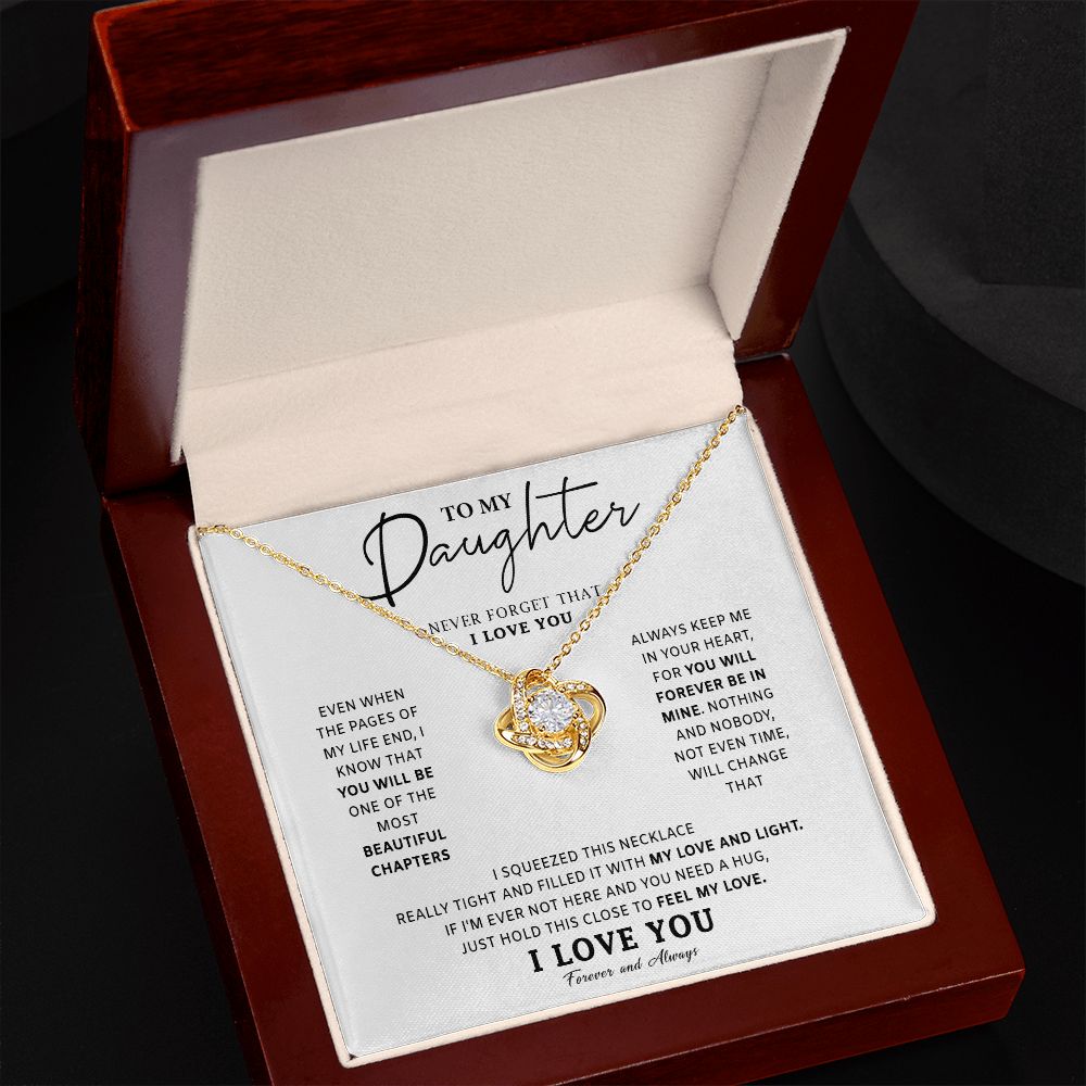 532A To My Daughter Love Necklace, Birthday Gift For Daughter, Daughter Necklace