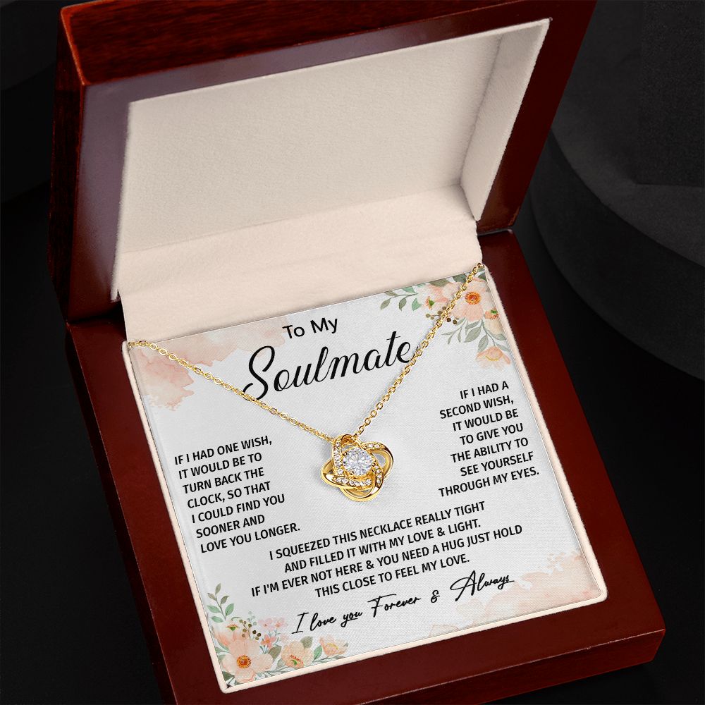 603A To My Soulmate Necklace, Valentine Gifts For Her, Xmas Gift For Girlfriend Wife