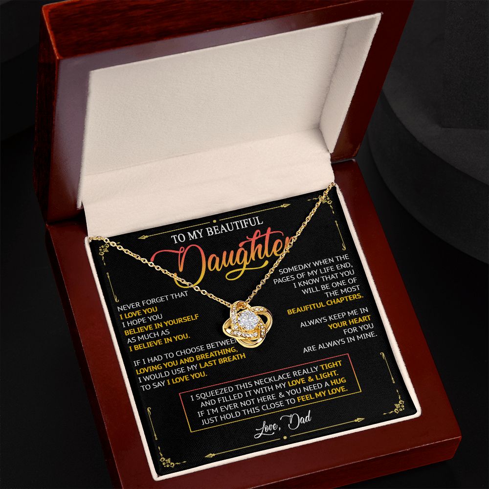 481A To My Daughter Necklace, Birthday Gift For Daughter From Dad, Women Jewelry Gift