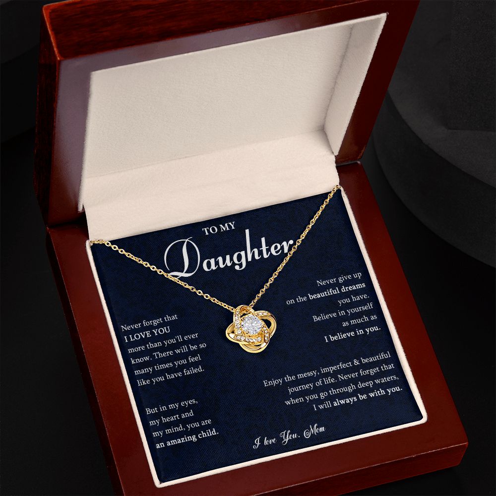 531A To My Daughter Necklace, Gift for Daughter from Mom, Daughter Love Necklace Gift