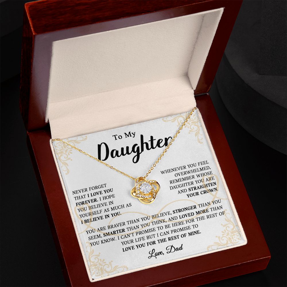 622A To My Daughter Necklace, Daughter Father Necklace, Daughter Gift From Dad, Xmas