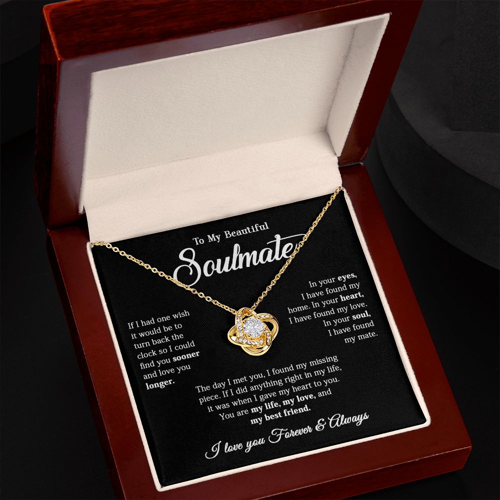 616A To My Soulmate Necklace, Gift for Wife, Girlfriend, Valentine Gift,Birthday Gift