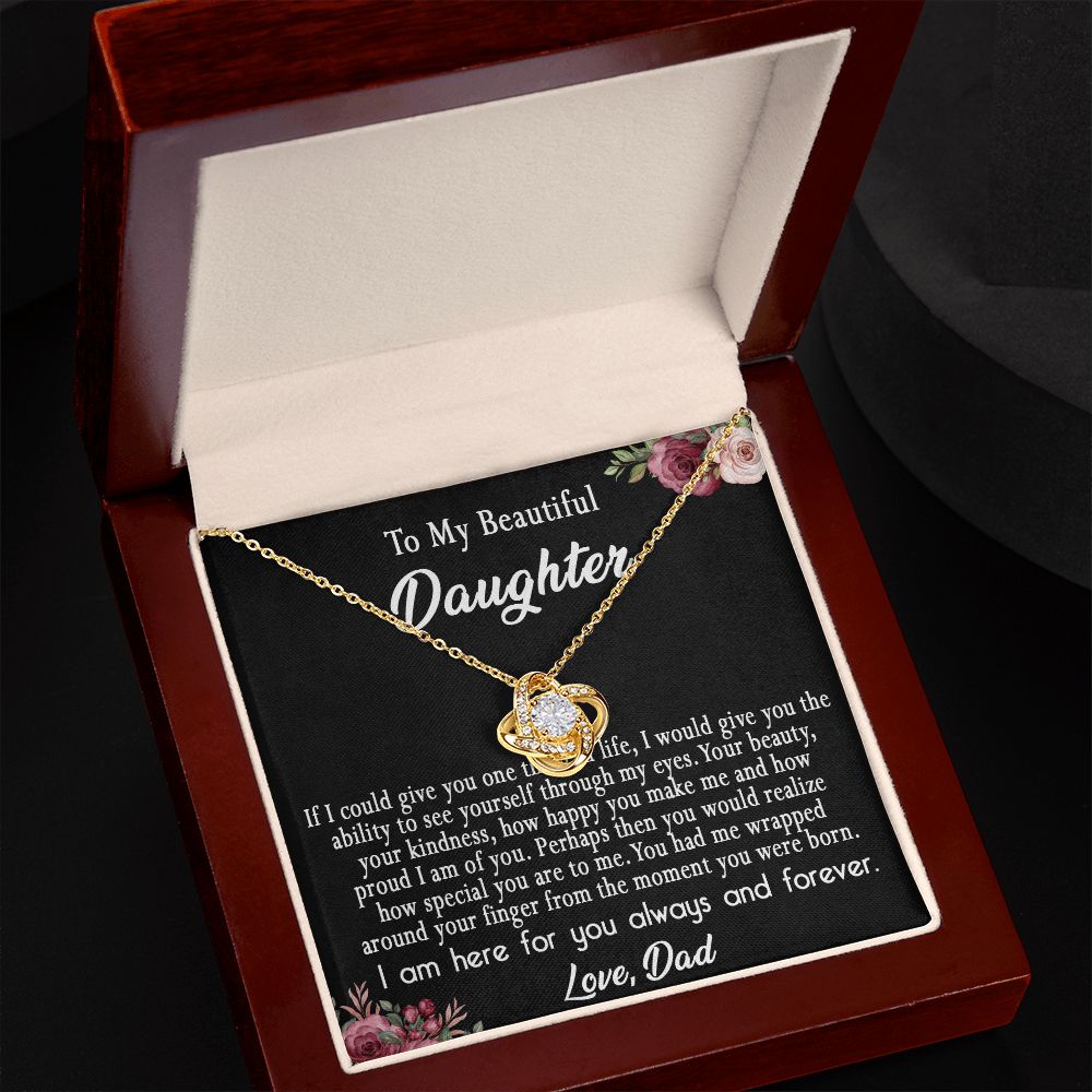 113A To My Beautiful Daughter Necklace, Daughter Father Necklace, Gift Xmas From Dad