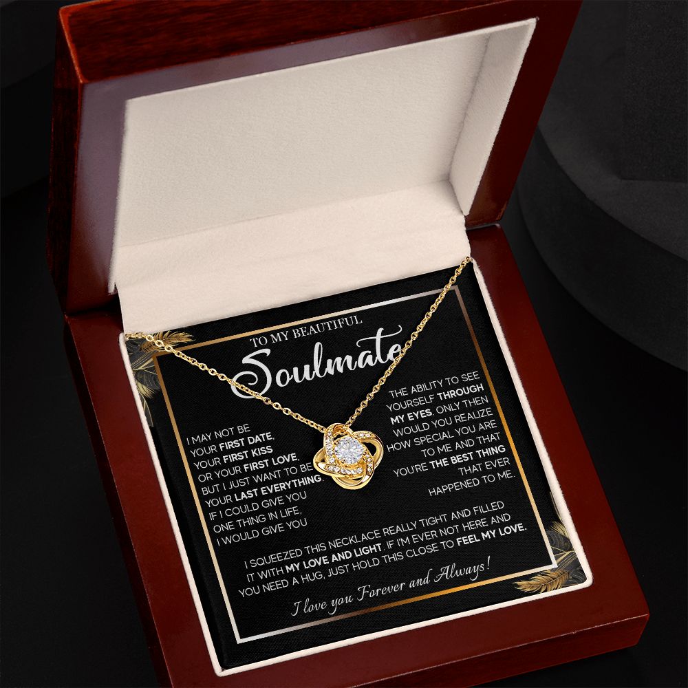 495A To My Soulmate Necklace, Necklace For Girlfriend, Wife, Soulmate Birthday Gifts