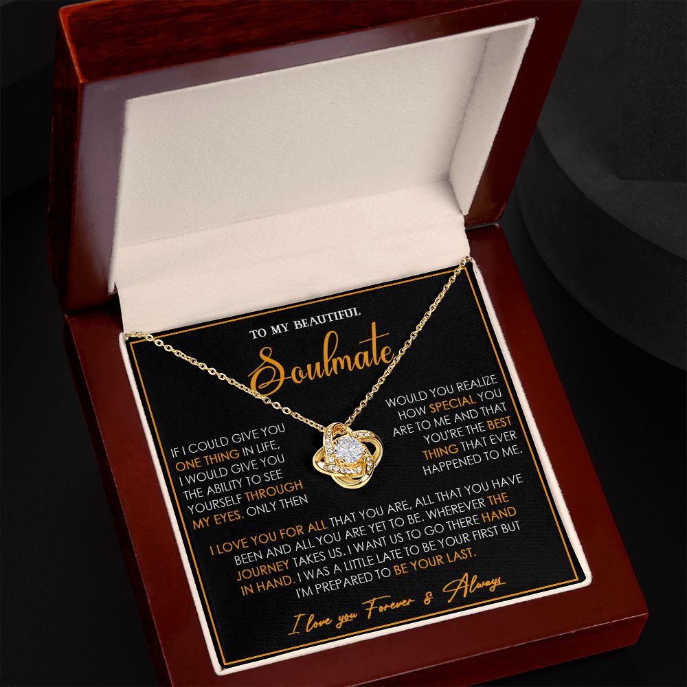 459A To My Soulmate Necklace, Gift For Wife Girlfriend From Husband, Xmas, Birth Gift