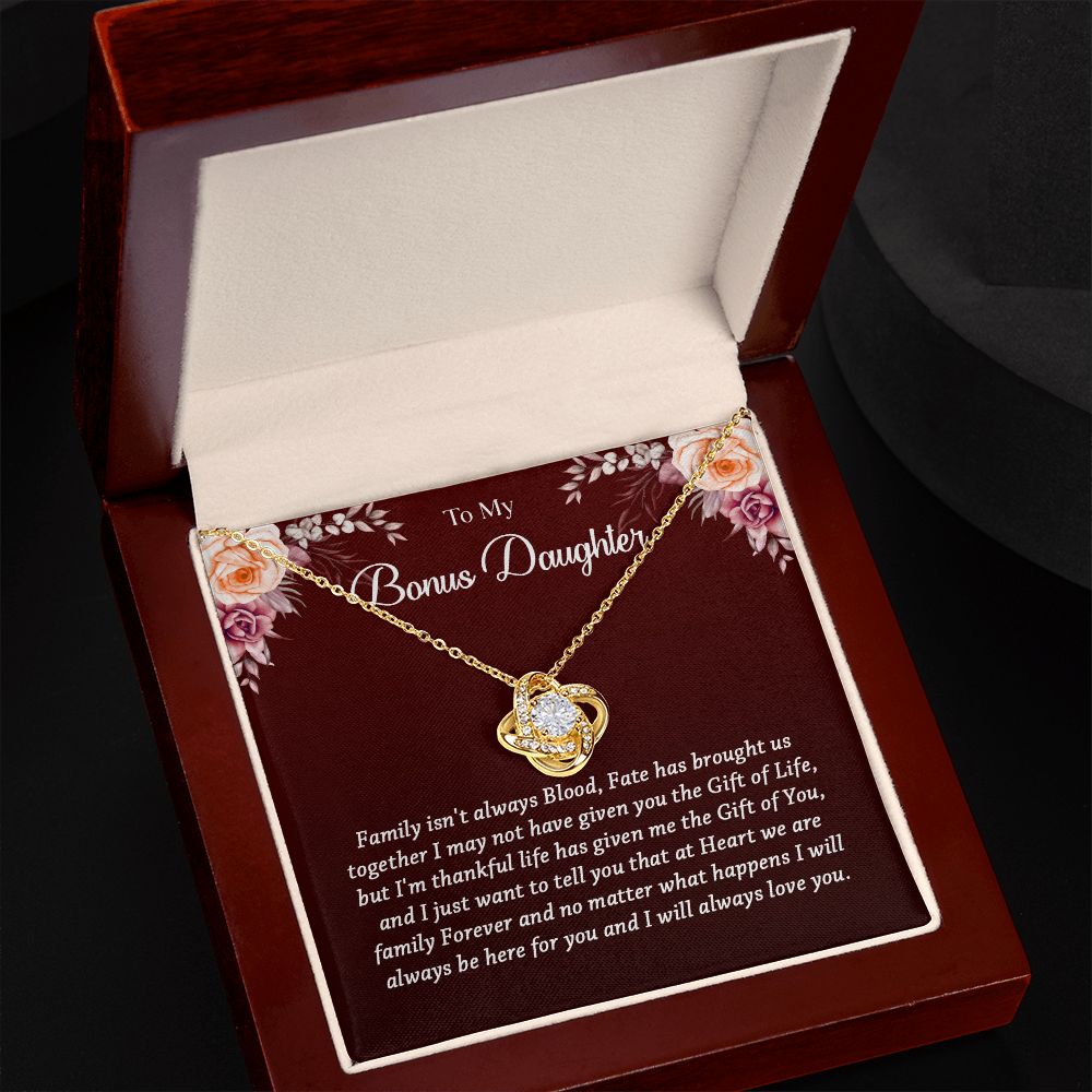631A To My Bonus Daughter Necklace, Best Birthday Christmas Gift, Bonus Daughter Gift