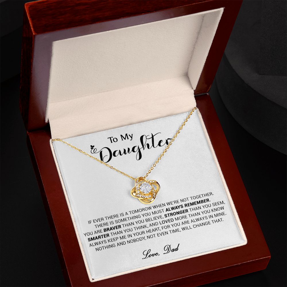 440A To My Daughter Necklace, Birthday Gift For Daughter From Dad, Christmas Gift