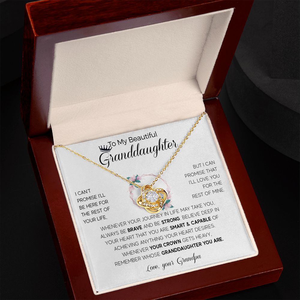 563A To My Granddaughter Necklace, Birthday Gifts For Granddaughter from Grandpa