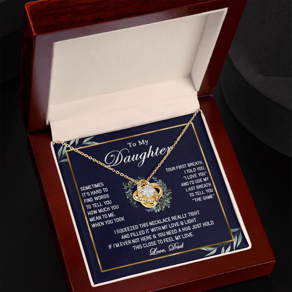 463A To My Daughter Necklace, Gift For Daughter From Dad, Daughter Father Necklace