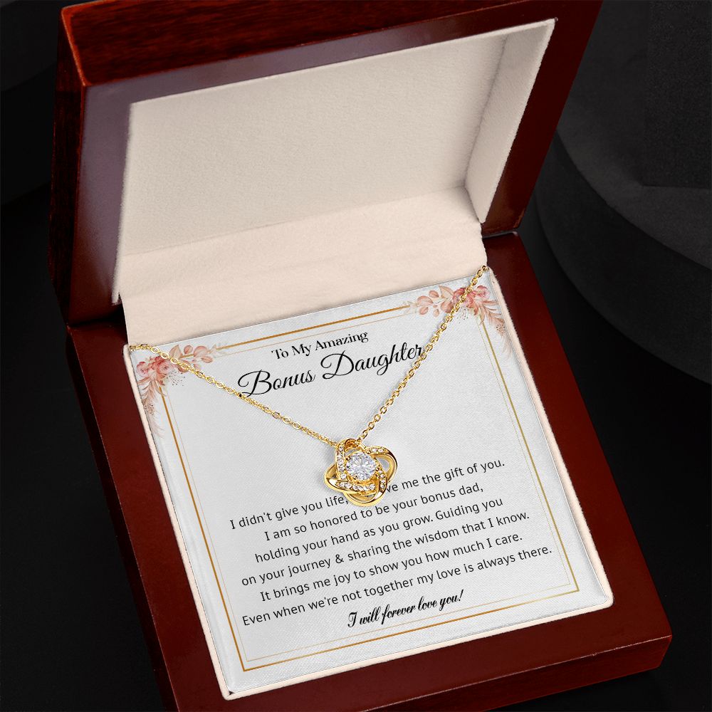 578A To My Bonus Daughter Necklace, Gift For Daughter Necklace, Bonus Daughter Gifts