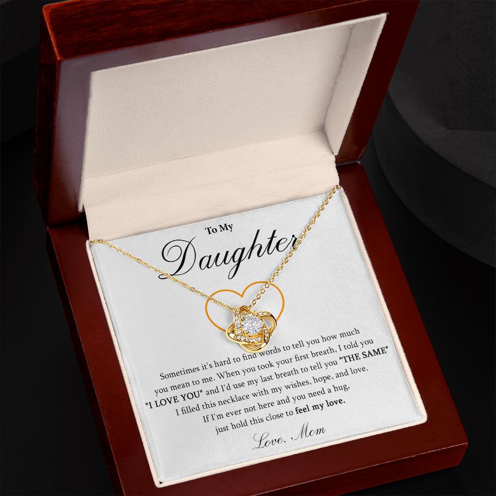 572A To My Daughter Necklace, Daughter Birthday Gift, Love Gift For Daughter From Mom