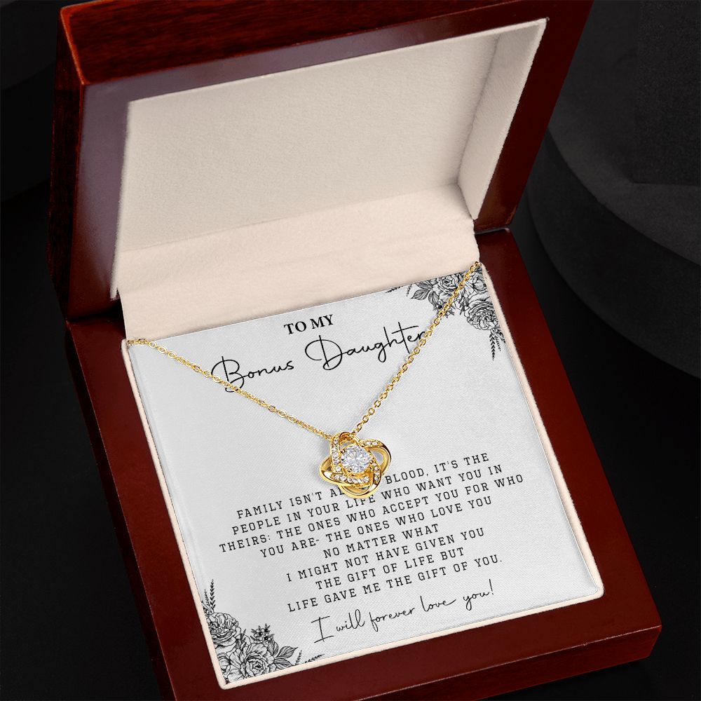 534A Step Daughter Gift, Bonus Daughter Necklace, Blended Family Stepdaughter Gift