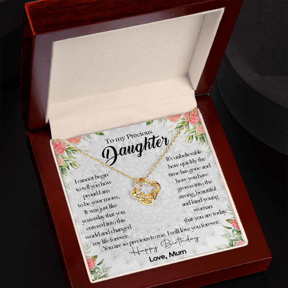 395A To My Daughter Precious Necklace, Birthday Gift Necklace From Mum, Necklace Gift