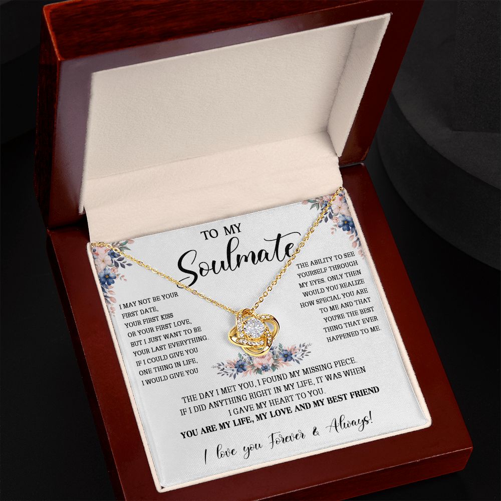474A To My Soulmate Necklace, Gift For Her, Christmas Gift For Her, Gift For Soulmate