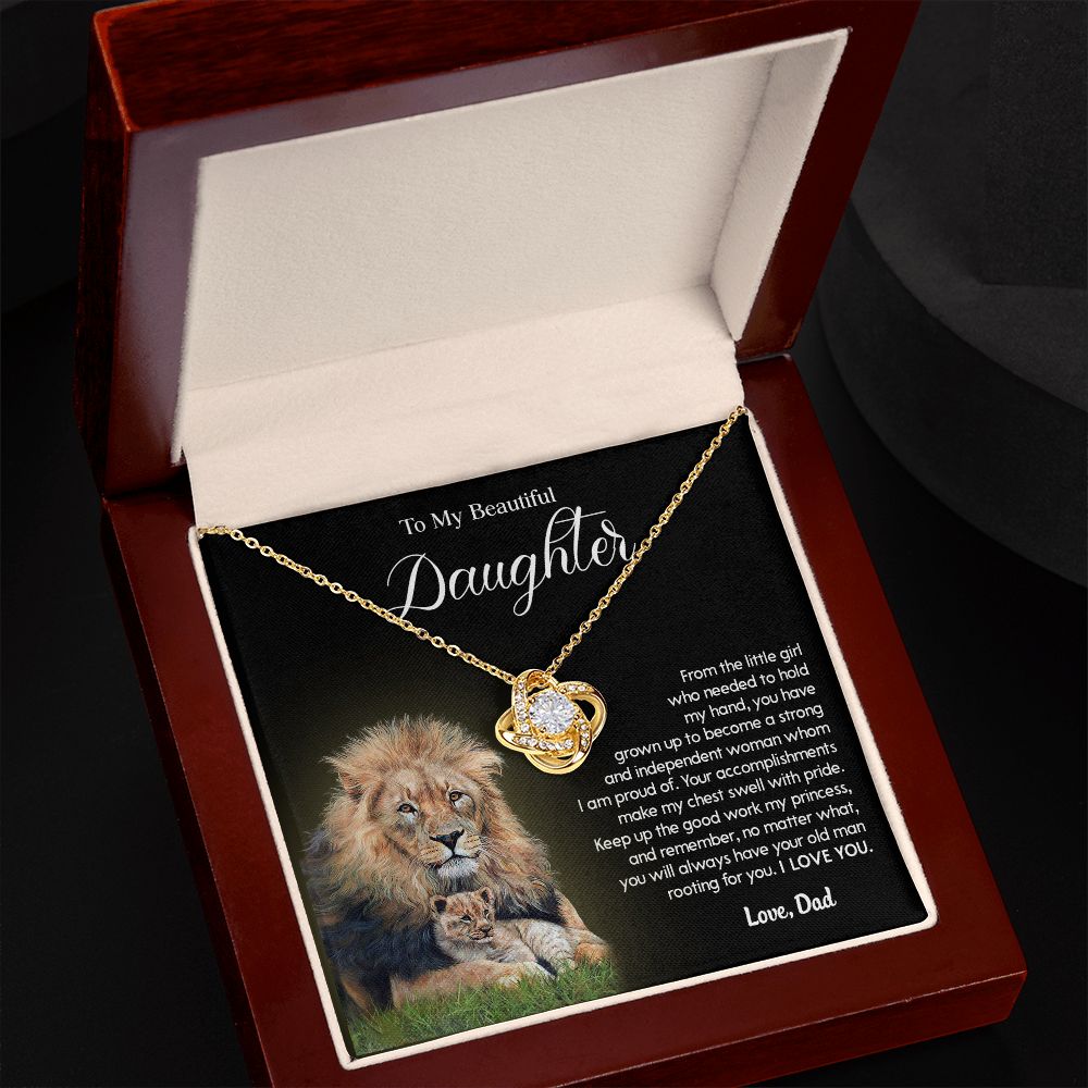 619A To My Daughter Necklace From Dad, Father Daughter Gift,Christmas Birthday Gift