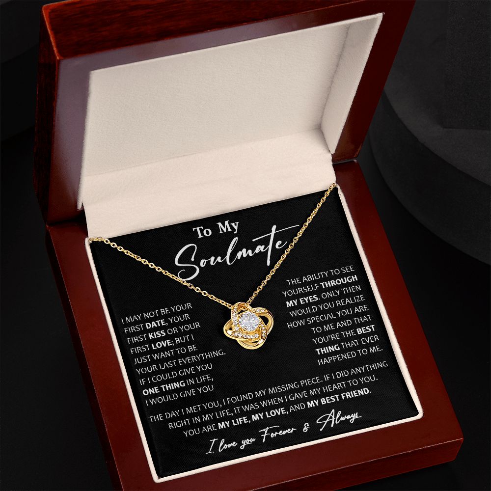 460A To My Soulmate Necklace, Christmas, Valentine Gift For Her, Gift For Soulmate