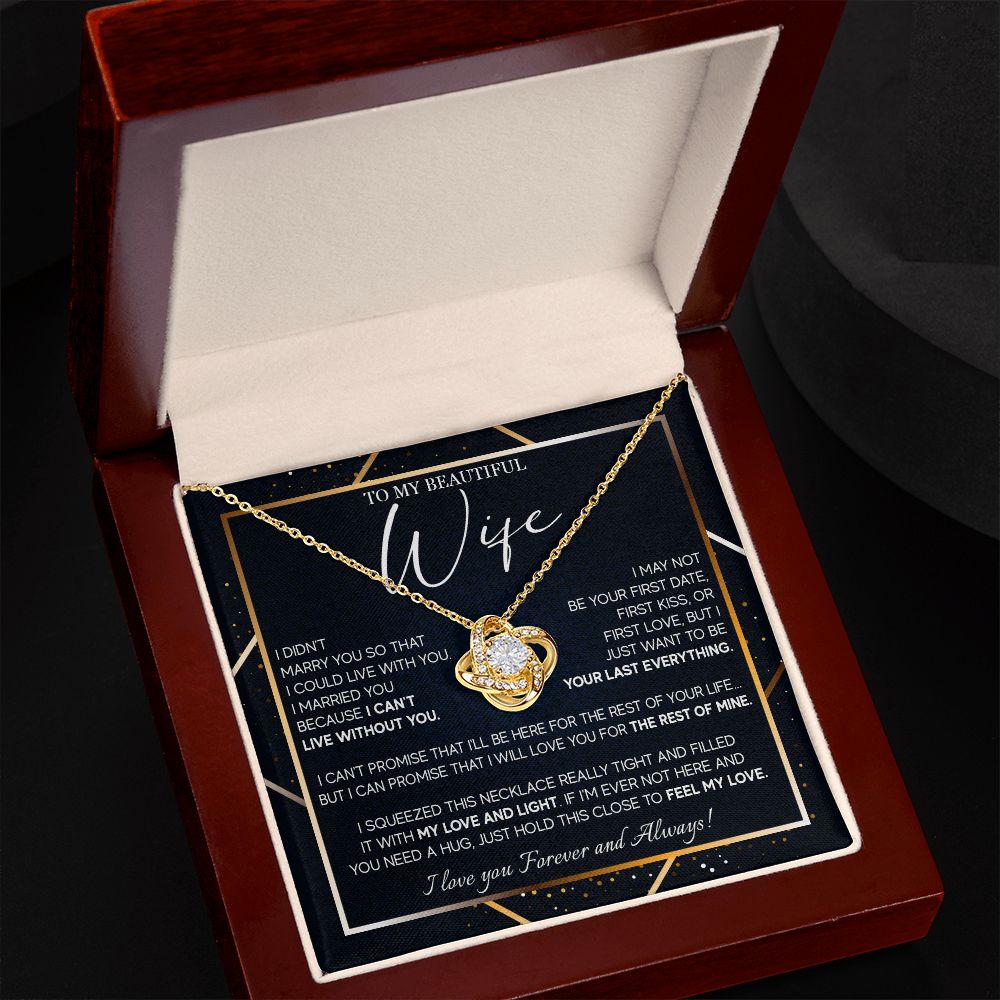 491A To My Beautiful Wife Necklace From Husband, Jewelry For Women, Birthday Gifts