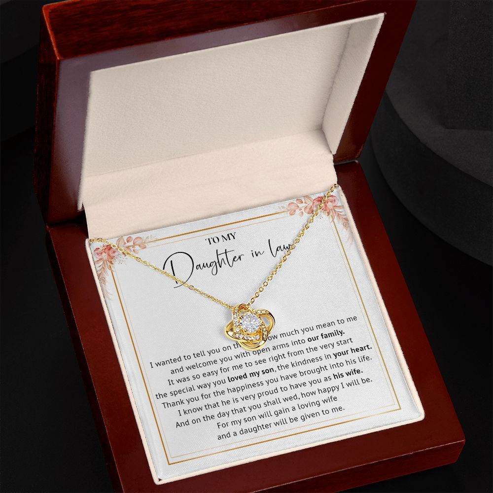 535A Daughter-In-Law Gift Necklace, Wedding Gift From Mother-In Law, Birthday Gifts