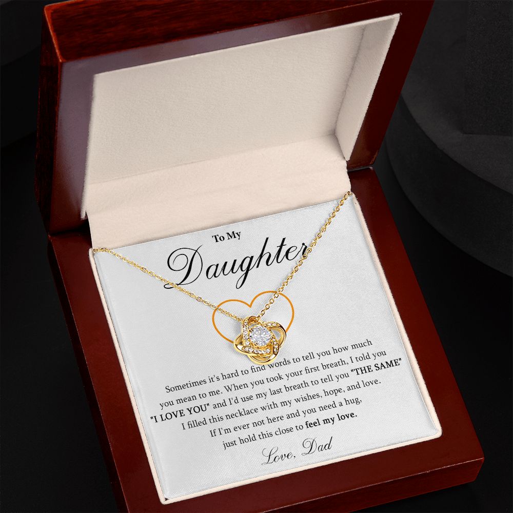 571A To My Daughter Necklace, Daughter Birthday Gift, Love Gift For Daughter From Dad