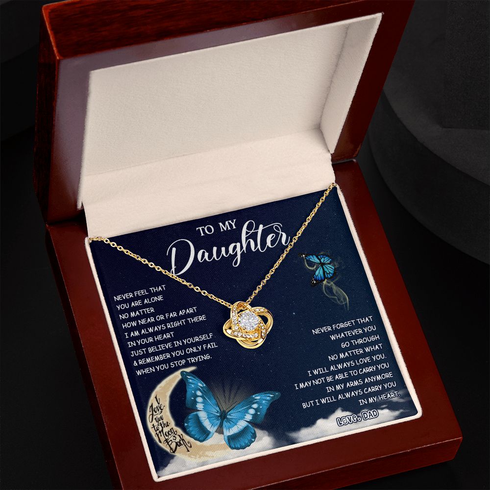 475A To My Daughter Necklace Father to Daughter Birthday Graduation Gift from Dad