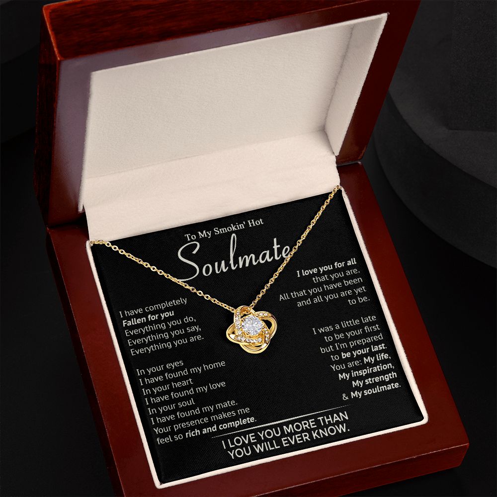 586A To My Smokin' Hot Soulmate Necklace, Beauty Necklace for Wife Girlfriend, Womens