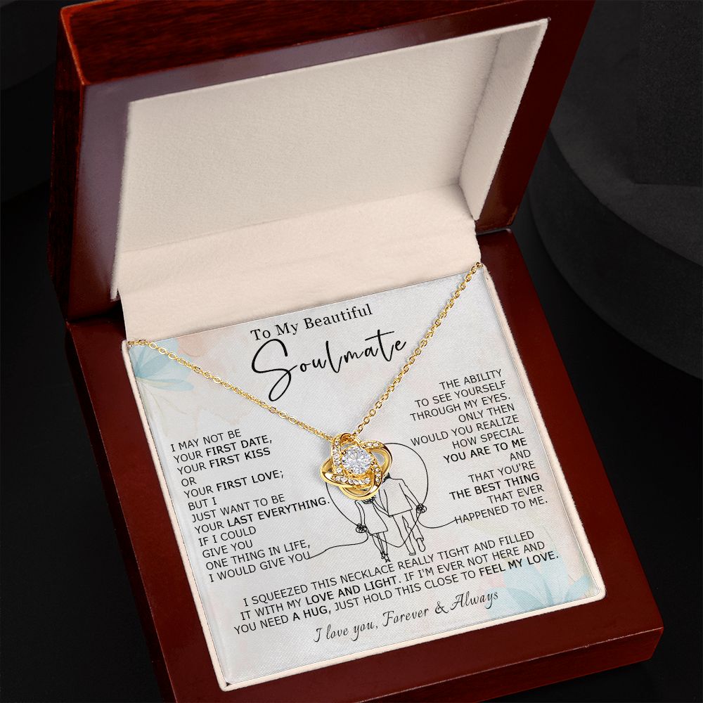 584A To My Soulmate Necklace, Wife Necklace, Girlfriend Necklace, Love Necklace Gifts