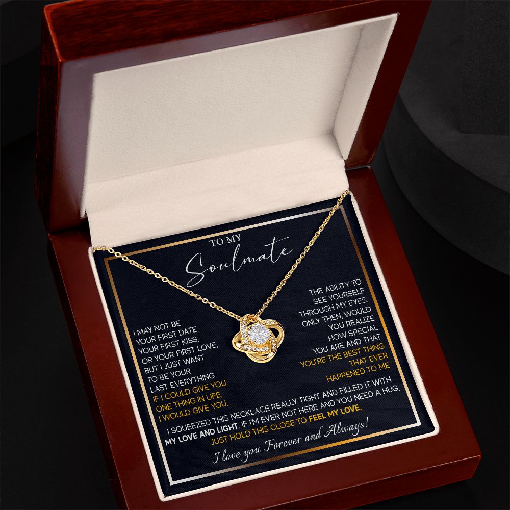 560A To My Soulmate Necklace, Couples in Love Gifts, Jewelry Romantic Gifts For Wife