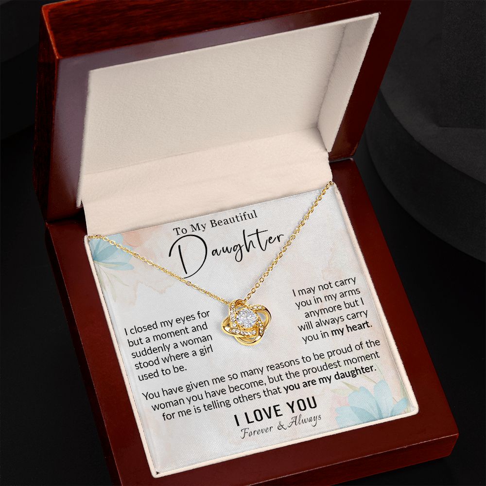 568A To My Daughter Necklace, Love Gift for Daughter from Dad, Daughter Necklace