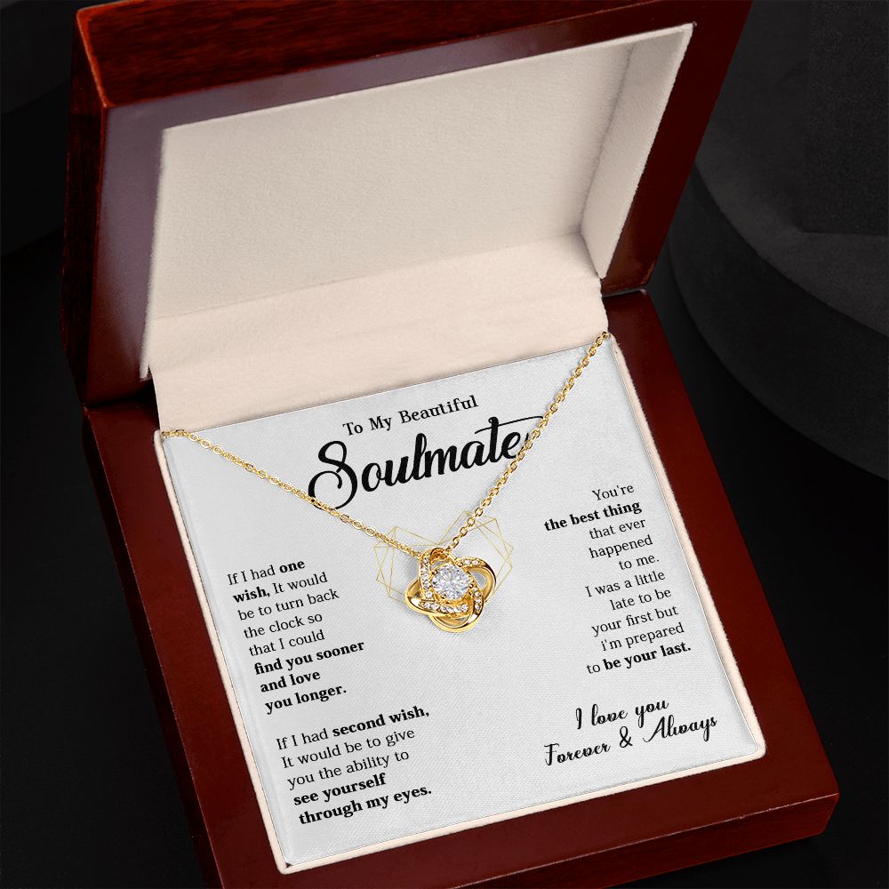 618A To My Soulmate Necklace, Xmas Gift For Wife Girlfriend From Husband, Birthday